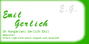emil gerlich business card